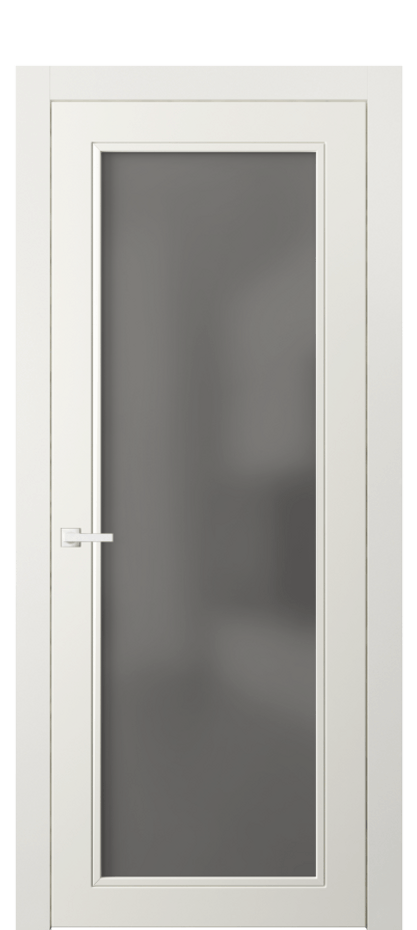 Межкомнатная дверь Neo Classic 8000 Матовый жемчужный Сатинированное серое стекло, триплекс Цена 3290 AZE | Volhovec