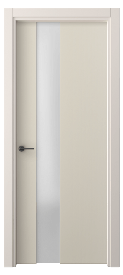 Межкомнатная дверь Фридом 4224 ПЭТ светло-бежевый Сатинированное стекло Цена 31749 ₽ | Volhovec