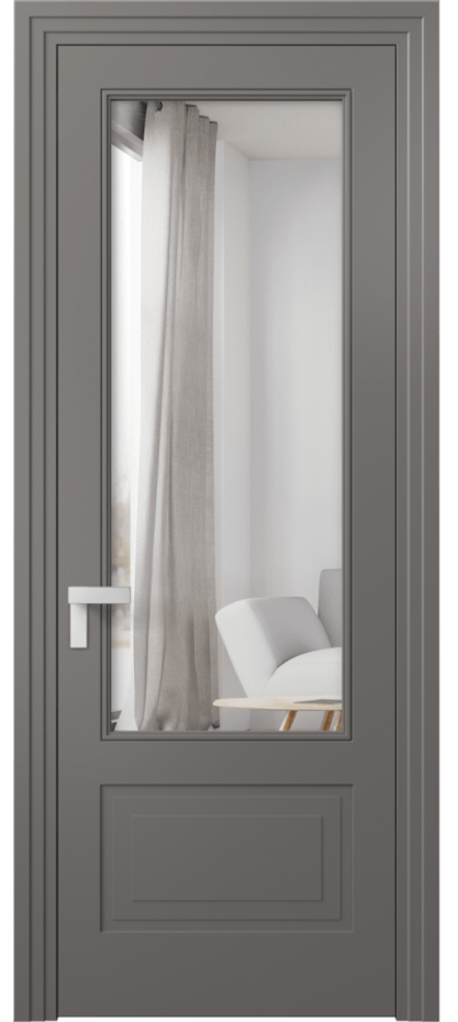 Межкомнатная дверь Rocca 8342 Матовый классический серый Двустороннее зеркало, триплекс Цена 72919 ₽ | Volhovec