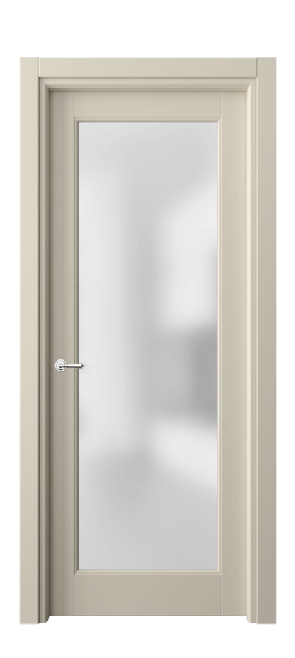 Межкомнатная дверь Toscana Elegante 6300 Бук бежево-серый Сатинированное стекло Цена 94599 ₽ | Volhovec