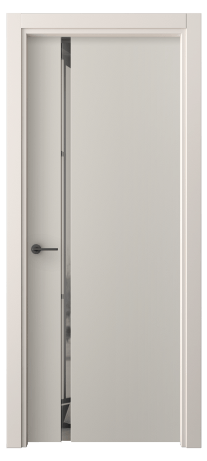 Межкомнатная дверь Freedom 4222 ПЭТ светло-серый Двустороннее серое зеркало, триплекс Цена 32399 ₽ | Volhovec