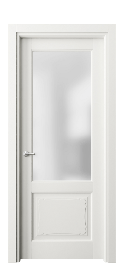 Межкомнатная дверь Тоскана Элегантэ 6322 Матовый серый Сатинированное стекло Цена 95099 ₽ | Volhovec