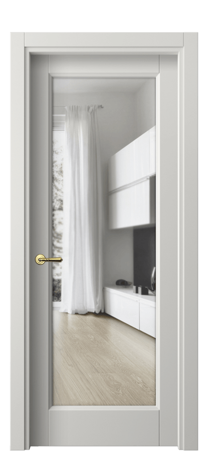 Межкомнатная дверь Galant 1402 Матовый серый Прозрачное стекло Цена 52399 ₽ | Volhovec