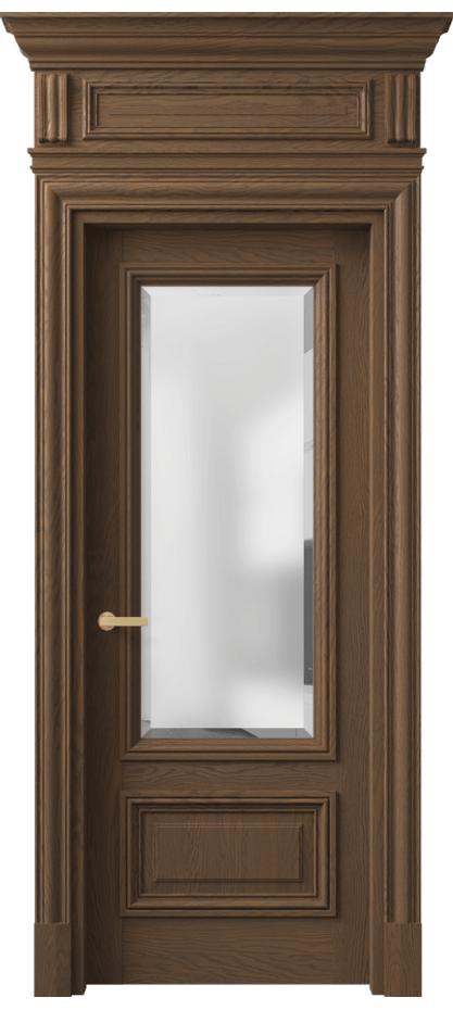 Межкомнатная дверь Antique 7306 Дуб туманный матовый Сатинированное стекло с фацетом Цена 13880 AZE | Volhovec