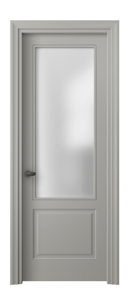 Межкомнатная дверь Esse 8552 Матовый нейтральный серый Сатинированное стекло Цена 59739 ₽ | Volhovec