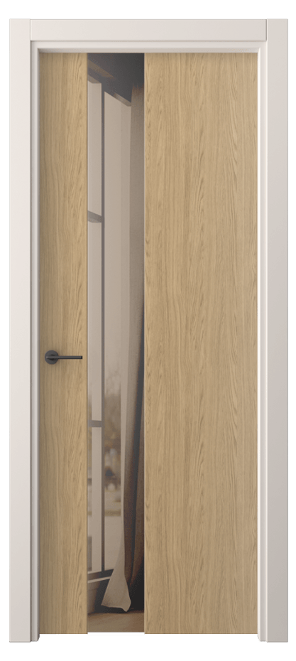 Межкомнатная дверь Freedom 4224 Жемчужный дуб Двустороннее бронзовое зеркало, триплекс Цена 34239 ₽ | Volhovec