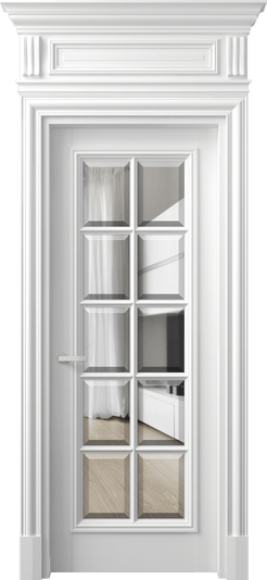 Дверь межкомнатная 7310 ББЛ ПРОЗ Ф. Цвет Бук белоснежный. Материал Массив бука эмаль. Коллекция Antique. Картинка.