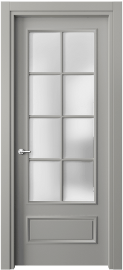 Дверь межкомнатная 8112 МНСР САТ. Цвет Матовый нейтральный серый. Материал Гладкая эмаль. Коллекция Paris. Картинка.