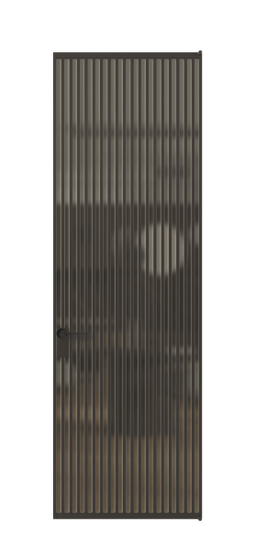 Дверь межкомнатная АЛПЛ040.07 Бронза сатин триплекс ААН. Цвет Алюминий антрацит. Материал Алюминий в эмали. Коллекция Формато. Картинка.