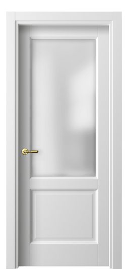 Дверь межкомнатная 1422 БШ САТ. Цвет Белый шёлк. Материал Ciplex ламинатин. Коллекция Galant. Картинка.