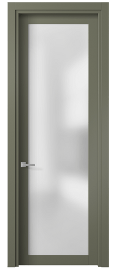 Дверь межкомнатная 2102 МОТ. Цвет Матовый оливковый тёмный. Материал Гладкая эмаль. Коллекция Планум. Картинка.
