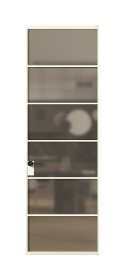 Дверь межкомнатная АЛПЛ040.04 Бронза сатин триплекс АМБ. Цвет Алюминий молочно-белый. Материал Алюминий в эмали. Коллекция Формато. Картинка.