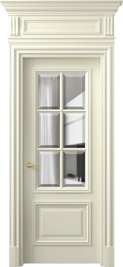 Дверь межкомнатная 7312 БМБ ПРОЗ Ф. Цвет Бук молочно-белый. Материал Массив бука эмаль. Коллекция Antique. Картинка.