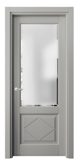 Дверь межкомнатная 6342 БНСР САТ Ф. Цвет Бук нейтральный серый. Материал Массив бука эмаль. Коллекция Toscana Rombo. Картинка.