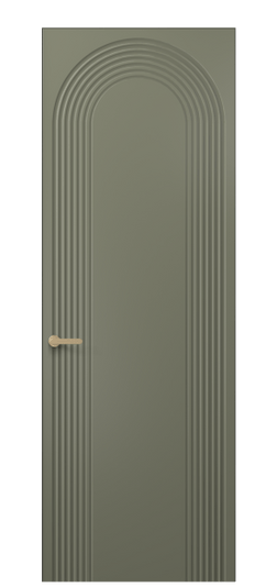 Дверь межкомнатная 8648 МОТ. Цвет Матовый оливковый тёмный. Материал Гладкая эмаль. Коллекция Alba. Картинка.