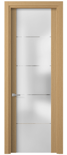 Дверь межкомнатная 4114 МШНДПР ГРА. Цвет Дуб песочный рифт матовый. Материал Мультишпон Naturwood. Коллекция Planum. Картинка.