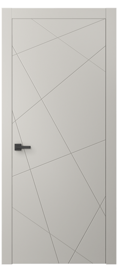 Дверь межкомнатная 8048 МОС. Цвет Матовый облачно-серый. Материал Гладкая эмаль. Коллекция Linea. Картинка.
