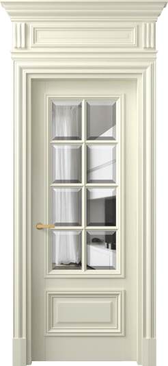 Дверь межкомнатная 7316 БМБ ПРОЗ Ф. Цвет Бук молочно-белый. Материал Массив бука эмаль. Коллекция Antique. Картинка.