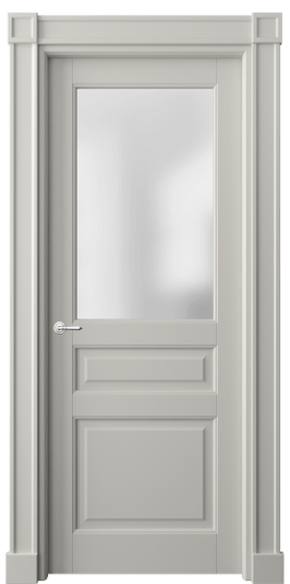 Дверь межкомнатная 6304 МТСР САТ. Цвет Матовый тёплый серый. Материал Гладкая эмаль. Коллекция Тоскана Плано. Картинка.