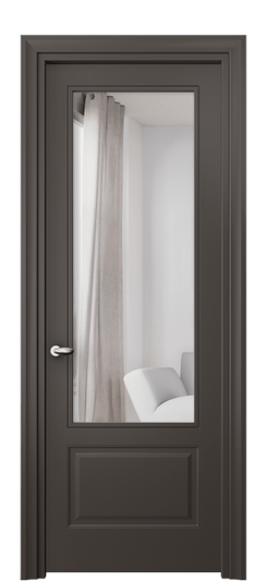 Дверь межкомнатная 8542 МАН ЗЕР. Цвет Матовый антрацит. Материал Гладкая эмаль. Коллекция Esse. Картинка.