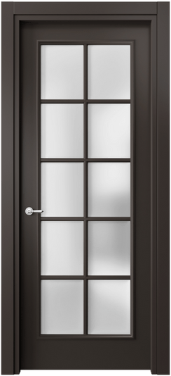 Дверь межкомнатная 8102 МАН САТ. Цвет Матовый антрацит. Материал Гладкая эмаль. Коллекция Paris. Картинка.