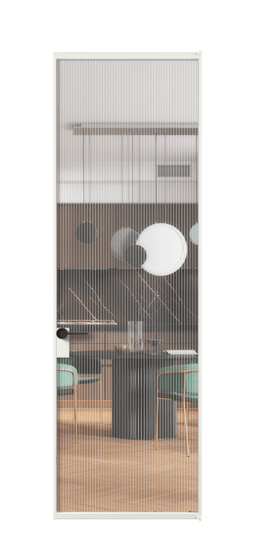 Дверь межкомнатная АЛПЛ040.01 АССР MORU. Цвет Алюминий светло-серый. Материал Алюминий в эмали. Коллекция Формато. Картинка.