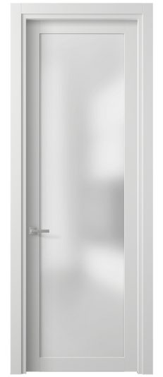 Дверь межкомнатная 2102 БШ САТ. Цвет Белый шёлк. Материал Ciplex ламинатин. Коллекция Planum. Картинка.