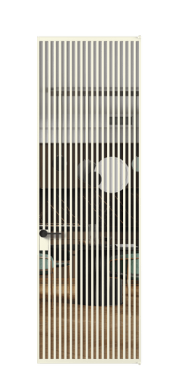 Дверь межкомнатная АЛПЛ040.07 Crystalvision АМБ. Цвет Алюминий молочно-белый. Материал Алюминий в эмали. Коллекция Formato. Картинка.