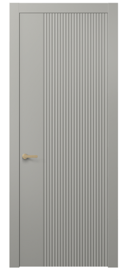 Дверь межкомнатная АКП 8643 МНСР. Цвет Матовый нейтральный серый. Материал Гладкая эмаль. Коллекция Alba. Картинка.