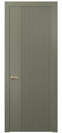 Дверь межкомнатная АКП 8643 МОТ. Цвет Матовый оливковый тёмный. Материал Гладкая эмаль. Коллекция Альба. Картинка.