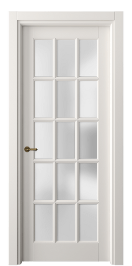 Дверь межкомнатная 6311 МПБЛ САТ. Цвет Матовый пудровый белый. Материал Гладкая эмаль. Коллекция Тоскана Грильято. Картинка.