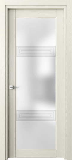Дверь межкомнатная 6112 ДМБ 3D. Цвет Дуб молочно-белый. Материал Массив дуба эмаль. Коллекция Ego. Картинка.