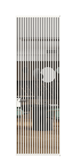 Дверь межкомнатная АЛПЛ040.07 Crystalvision БЕЛ. Цвет Алюминий Белый. Материал Алюминий. Коллекция Formato. Картинка.