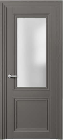 Дверь межкомнатная 2524 МКЛС САТ. Цвет Матовый классический серый. Материал Гладкая эмаль. Коллекция Centro. Картинка.