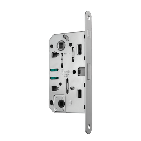 Фурнитура для дверей Магнитный замок с ответной планкой. Цвет Матовый хром. Коллекция Магнитный замок с ответной планкой. Картинка.