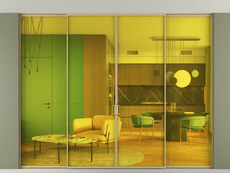 Перегородка Формато внутри проёма скрытое крепление в потолок 4 створки