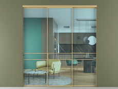 Перегородка Формато внутри проёма 3 створки