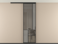 Перегородка Mosaic вдоль стены на потолок 1 створка