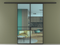 Перегородка Formato вдоль стены 2 створки